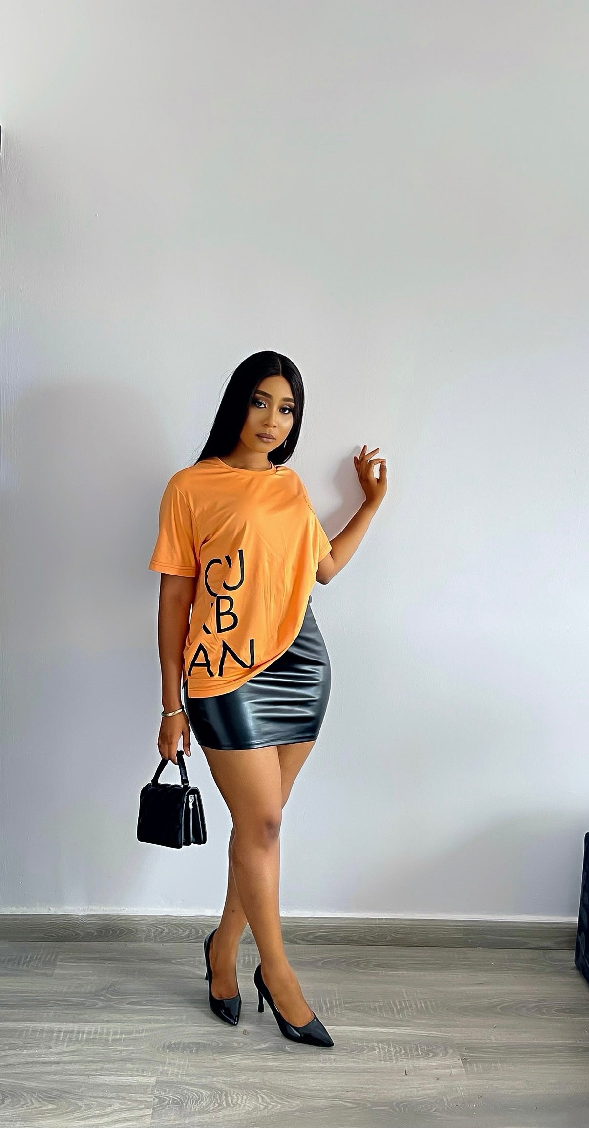 CURBAN T-Shirt Femme Oversize Orange